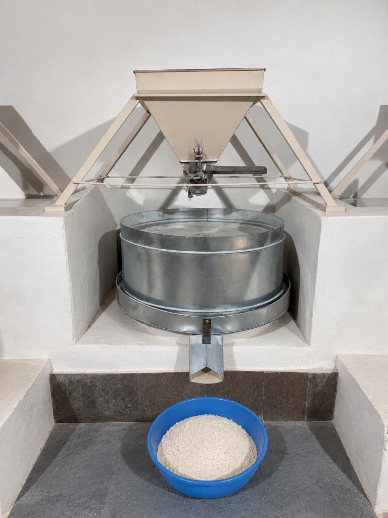 Modern hygienic chakki — atta in clean vessels
